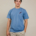camiseta de algodon orgánico unisex, color azul y dibujo gilda