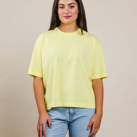 camiseta exclusiva de algodon premium supima, chica, color amarillo