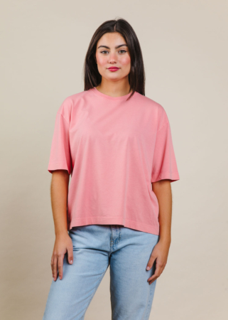 camiseta exclusiva de algodon premium supima, chica, color rosa