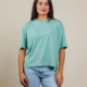 camiseta exclusiva de algodon premium supima, chica, color verde menta